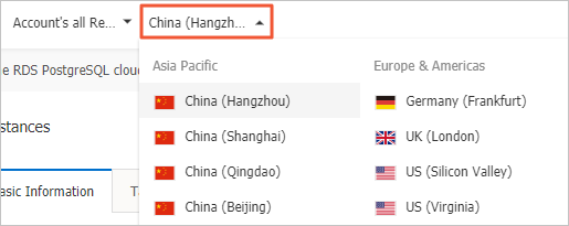 Select a region