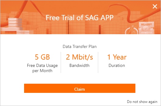 Claim a free client account