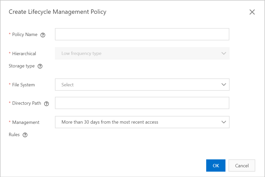 Create a lifecycle management policy