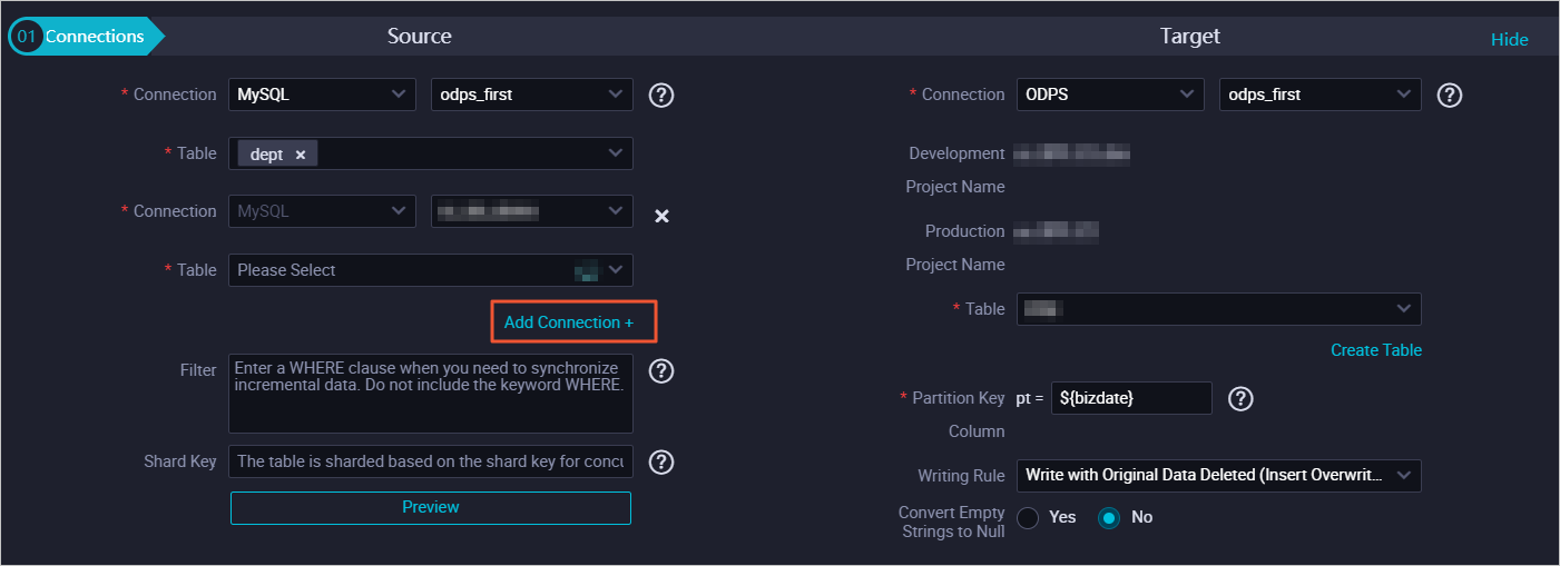 Configuration tab