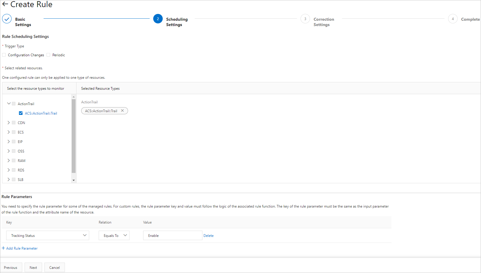Scheduling Settings
