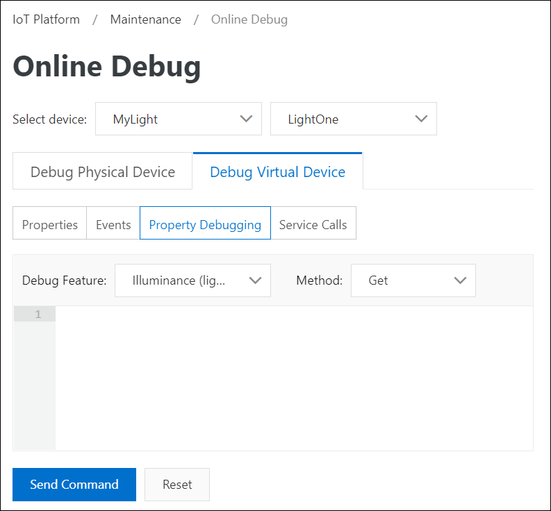 Debug virtual devices