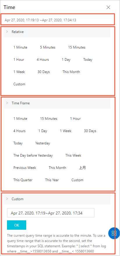 Set the time picker
