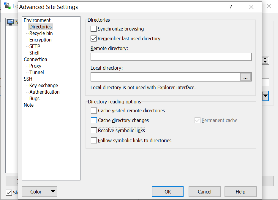 WinSCP Login dialog box