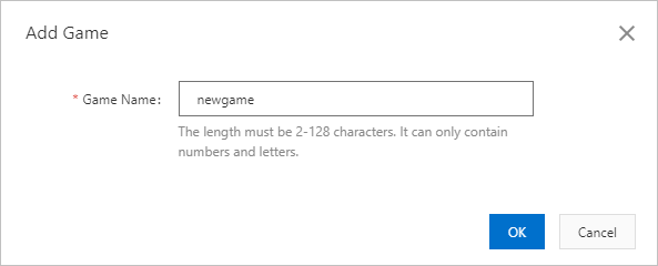 Configure a game name