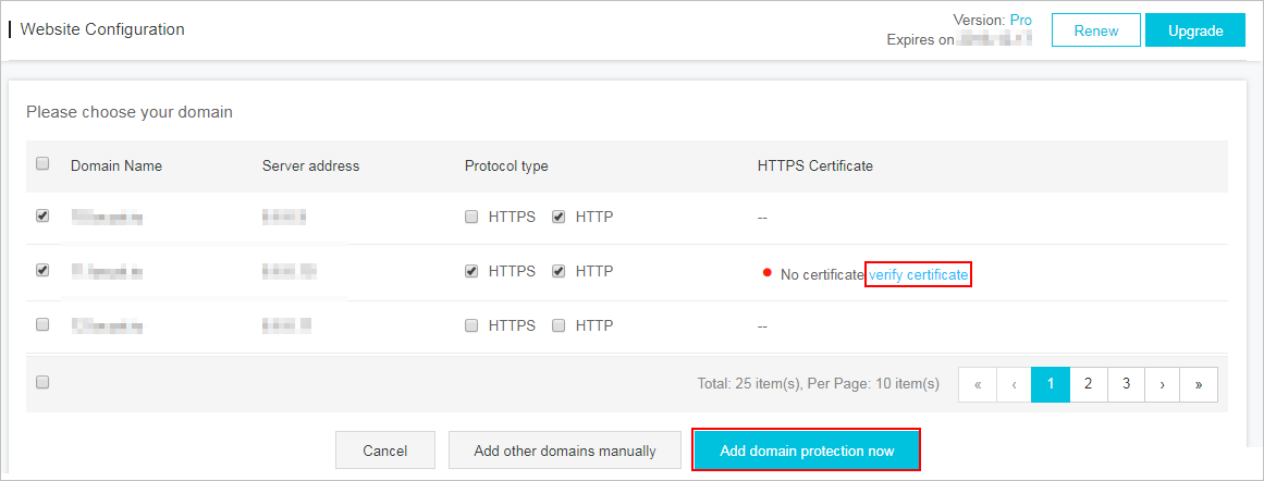 Automatically add a website to WAF