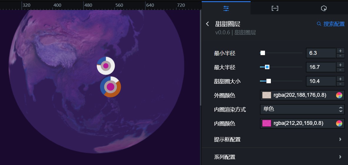甜甜圈层配置面板