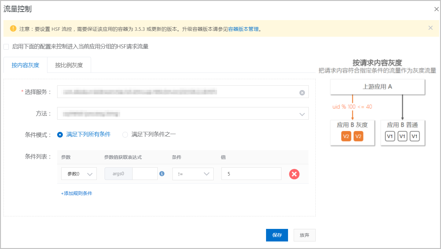 流量控制-按内容灰度