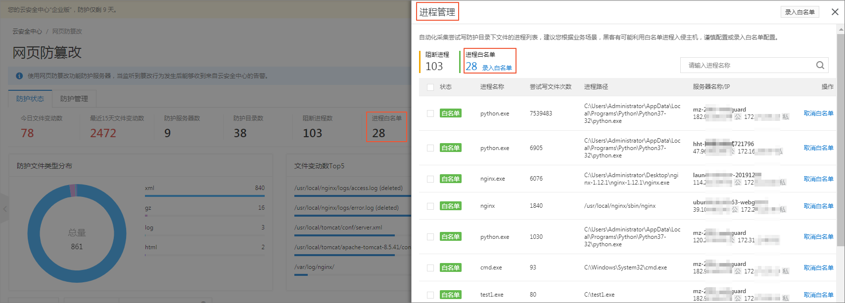 白名单列表