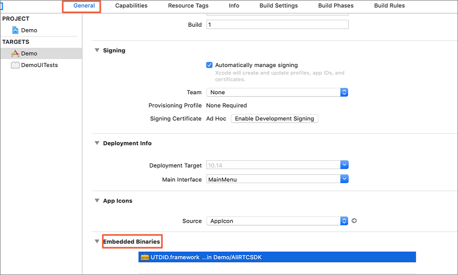 Embedded Binaries