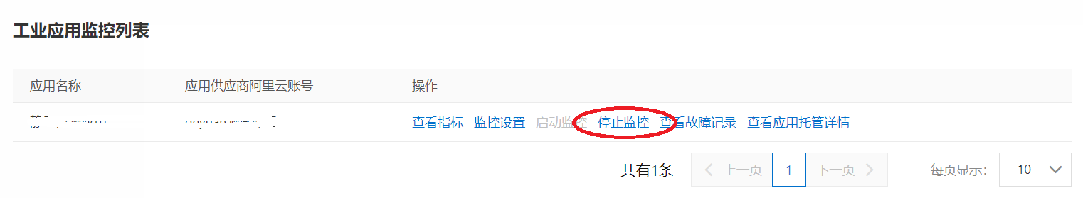 停止监控