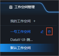 删除工作空间
