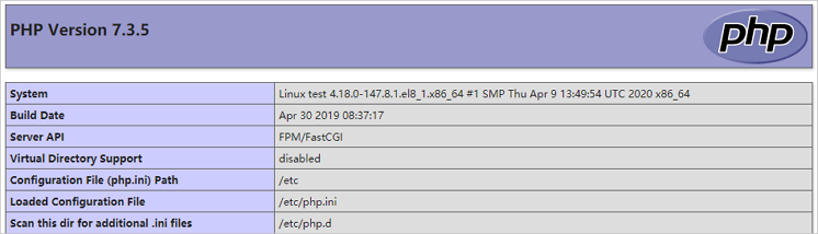 phpinfo