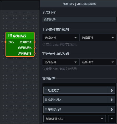 序列执行面板