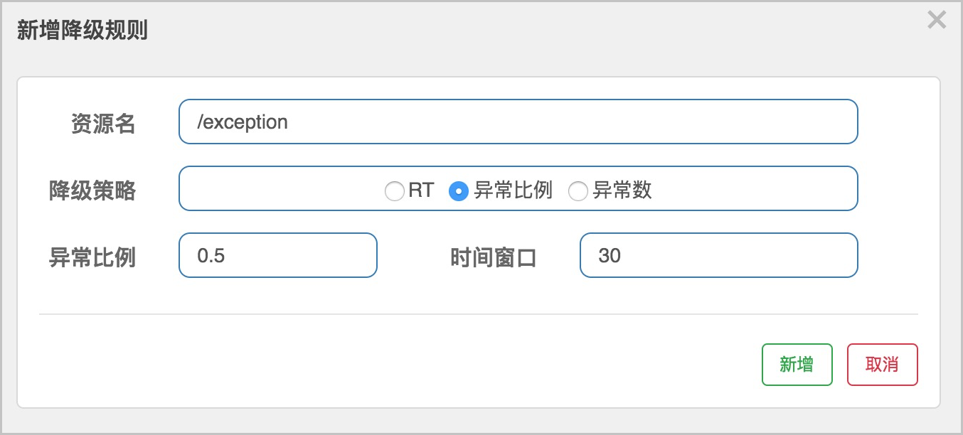 EDAS使用SpringCloud开发应用实现限流降级之新建留空规则