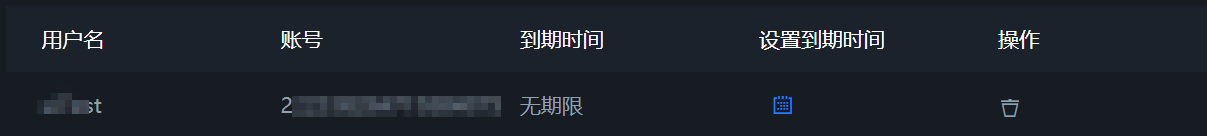 成员账号权限设置界面
