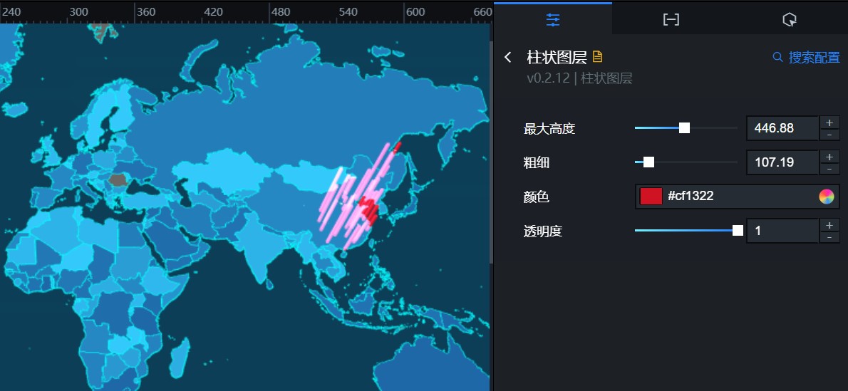 柱状图层配置面板