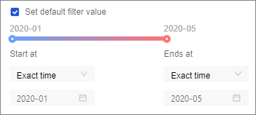 Set time filter range