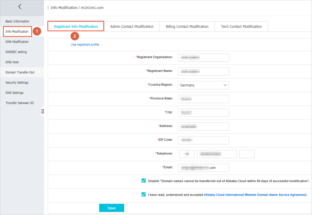 Transfer domain name ownership - Domain name management  