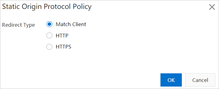 Static origin protocol policy