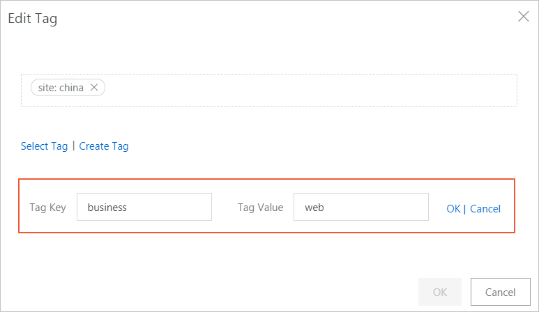 Edit Tag dialog box