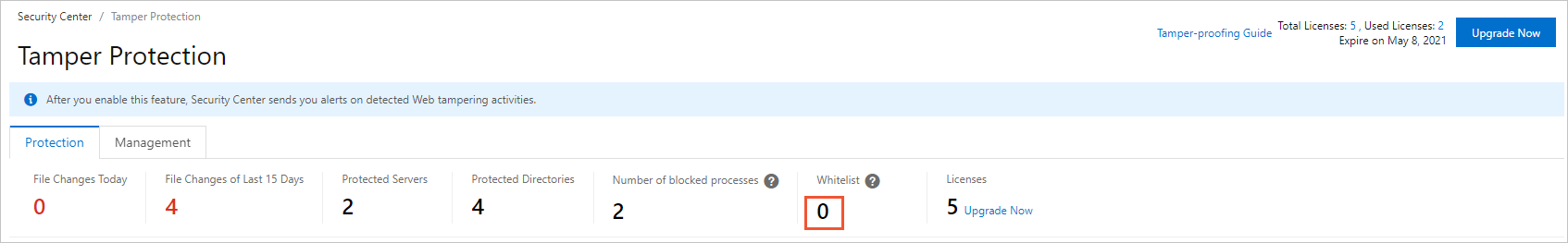 Click the number under Whitelist