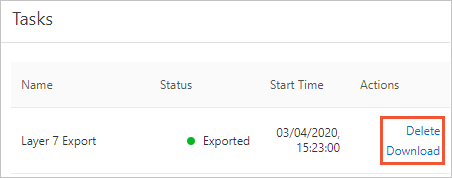 Download an export task