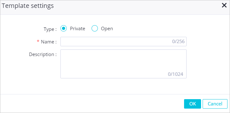 Template settings