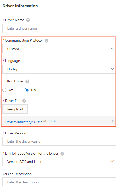 Create a driver