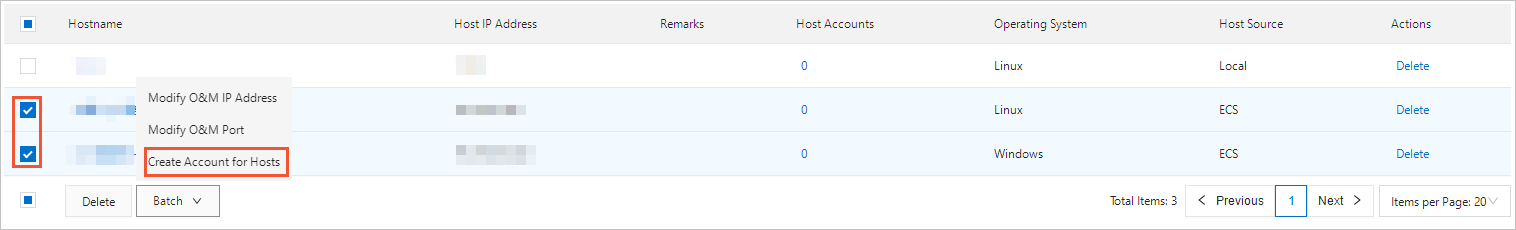 Create an account for multiple hosts (1)