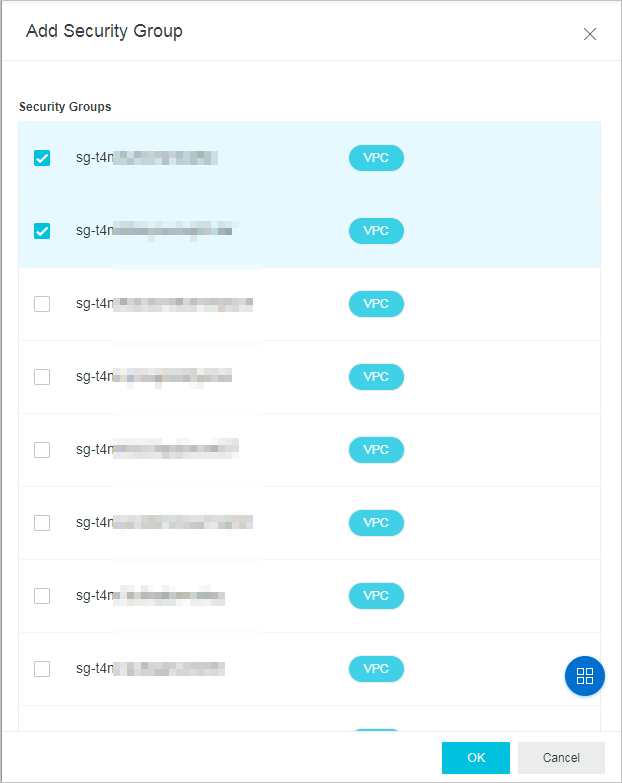 Add a security group