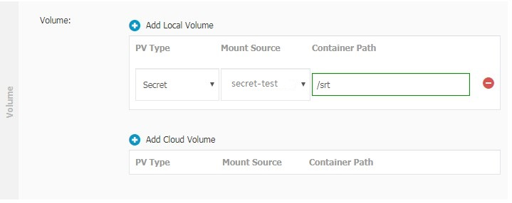 Configure the volume