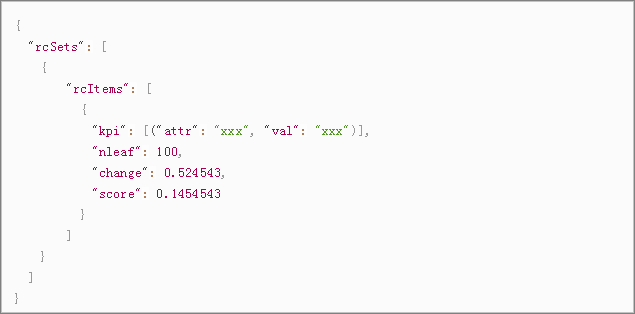 Output result structure