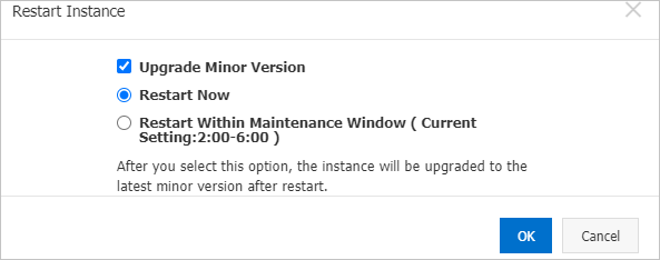 Restart settings
