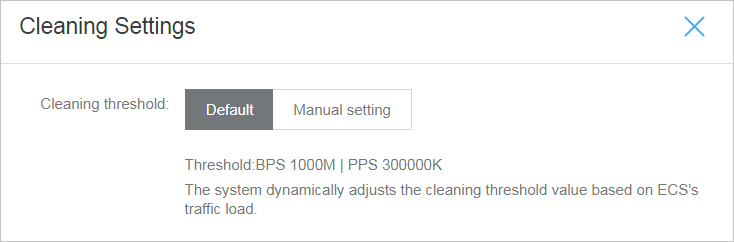 Configure a cleaning threshold