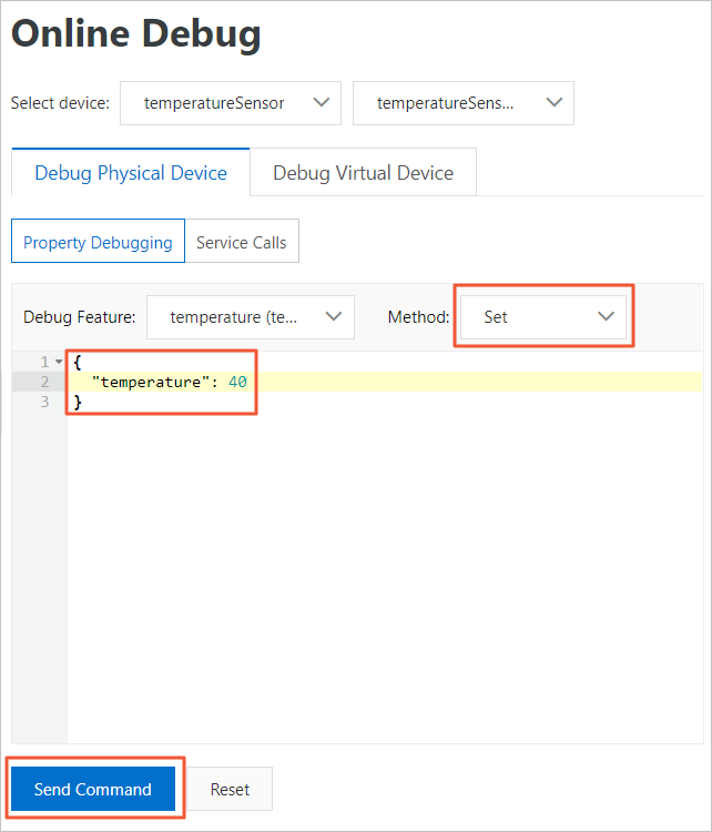 Change device properties