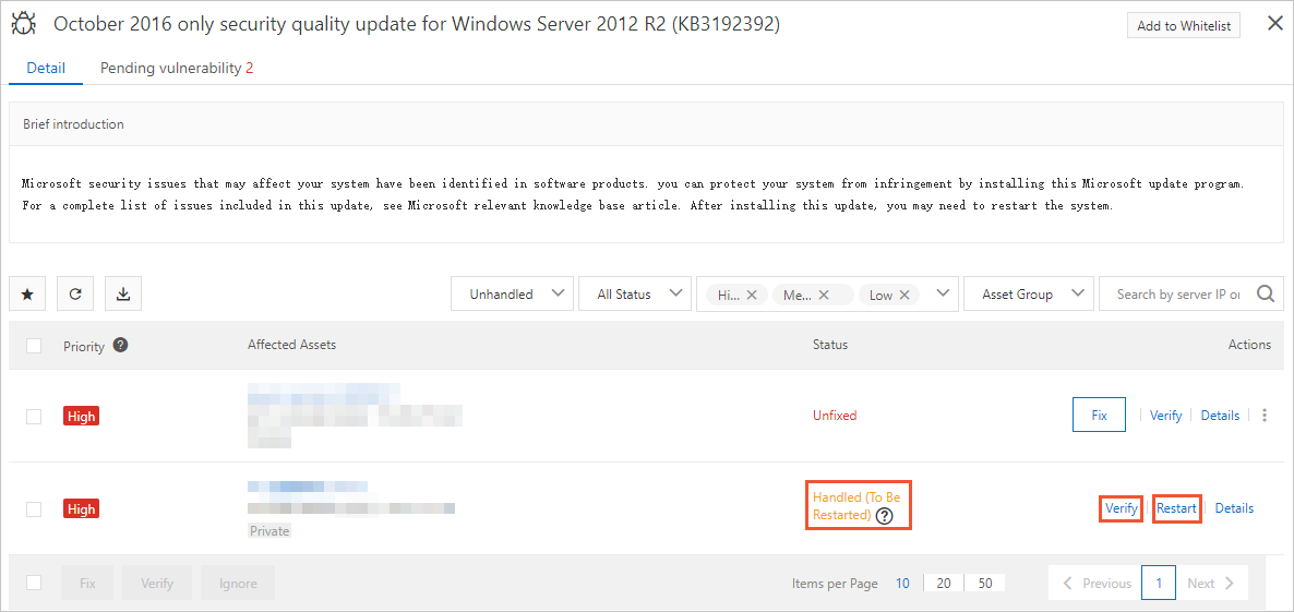 Verify vulnerability fix