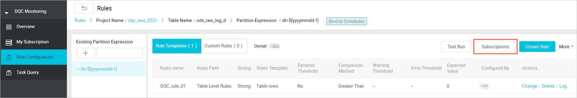 Manage subscriptions