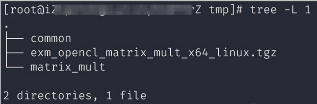 Decompress the example file