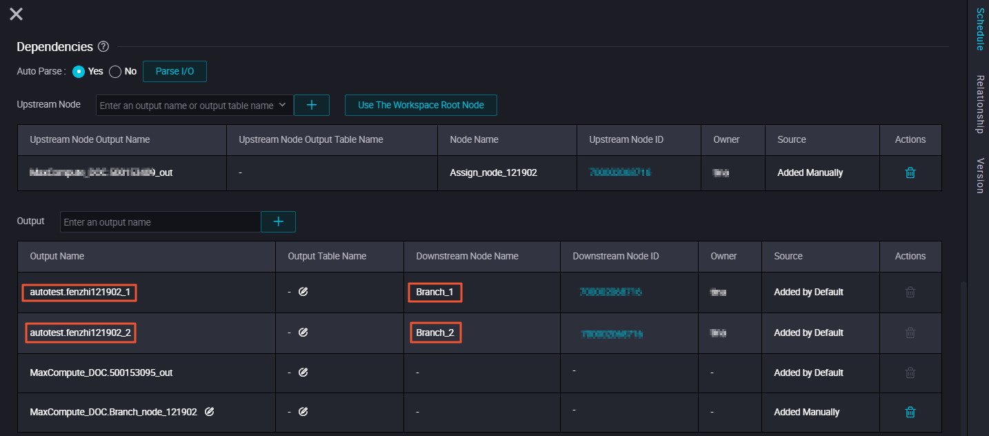 Configure the node properties