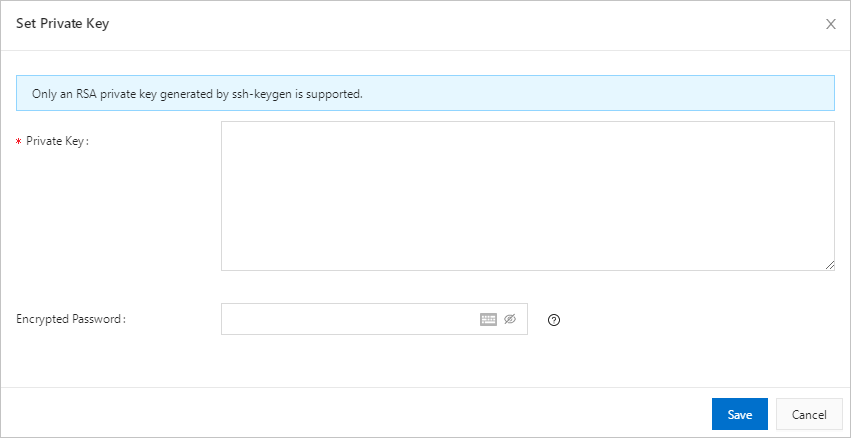 Set a private key