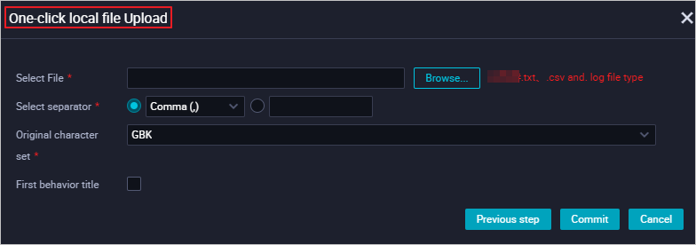Select file