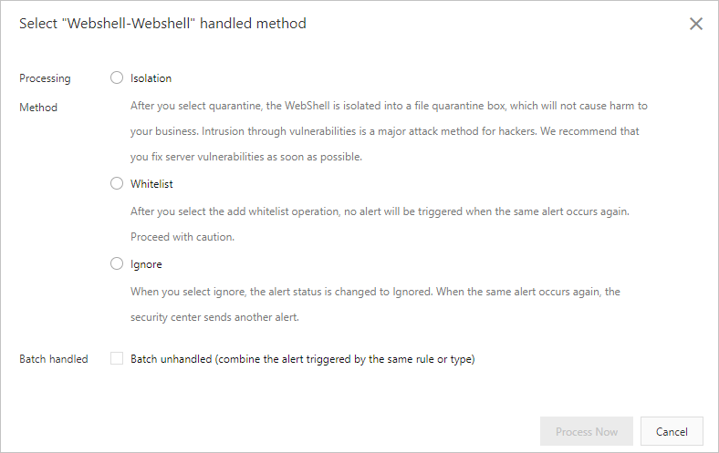 Solutions on managing webshells