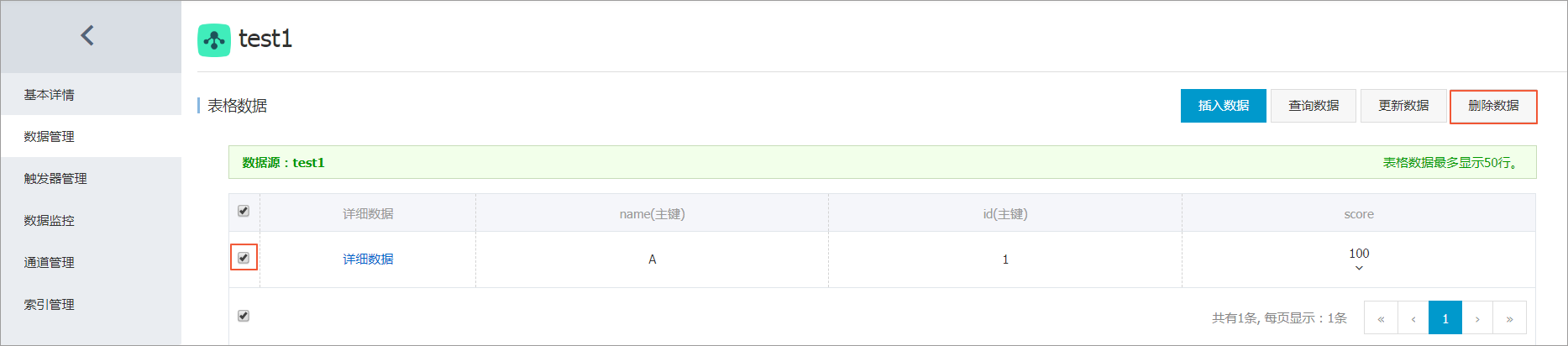 删除数据