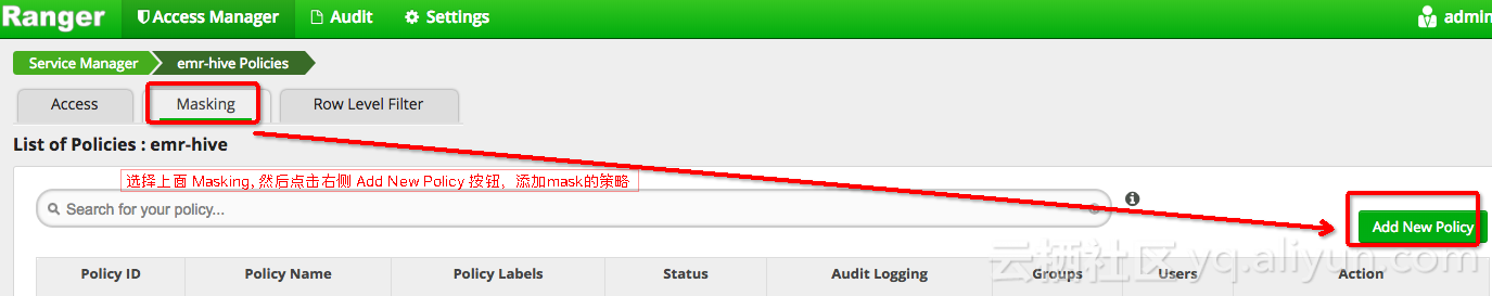 配置Policy