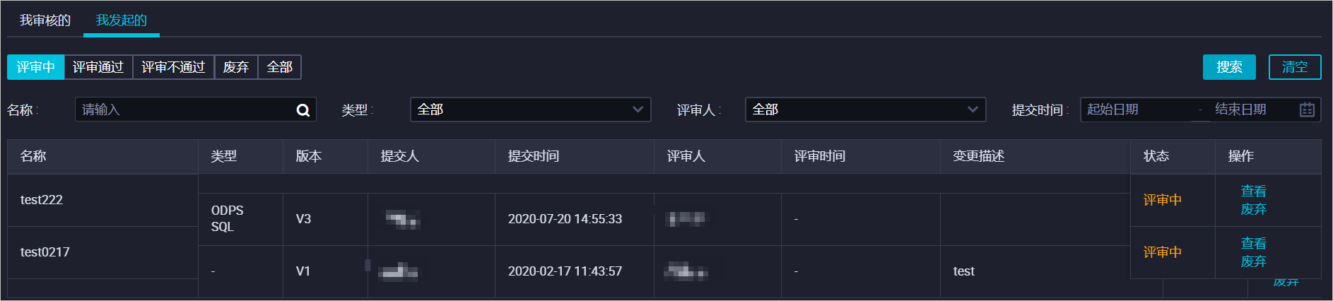 我发起的