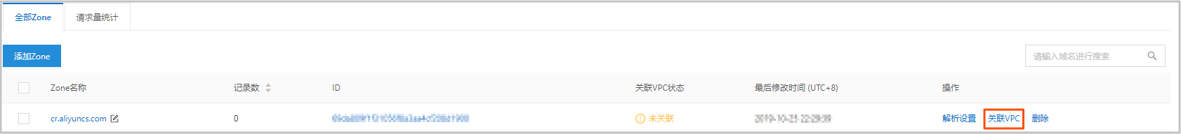 关联VPC